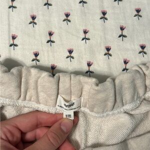 Arie Cream Wide Leg Sweatpants